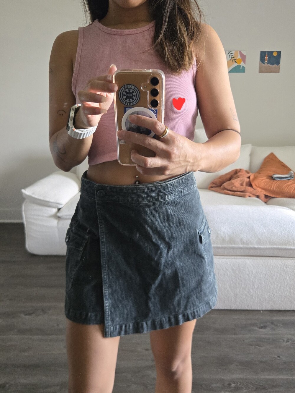 American Eagle Outfitters Washed Wrap Mini Skort